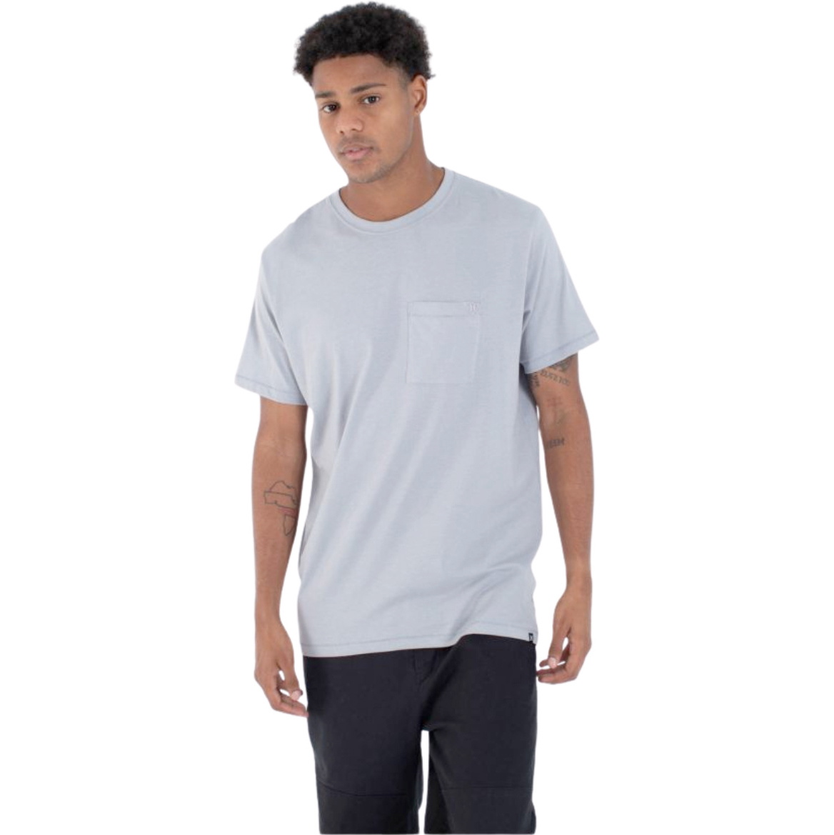 2026 Hurley Mens Low Tide Pocket Short Sleeve Tee MTSEU00024 - Thunder Blue Solid